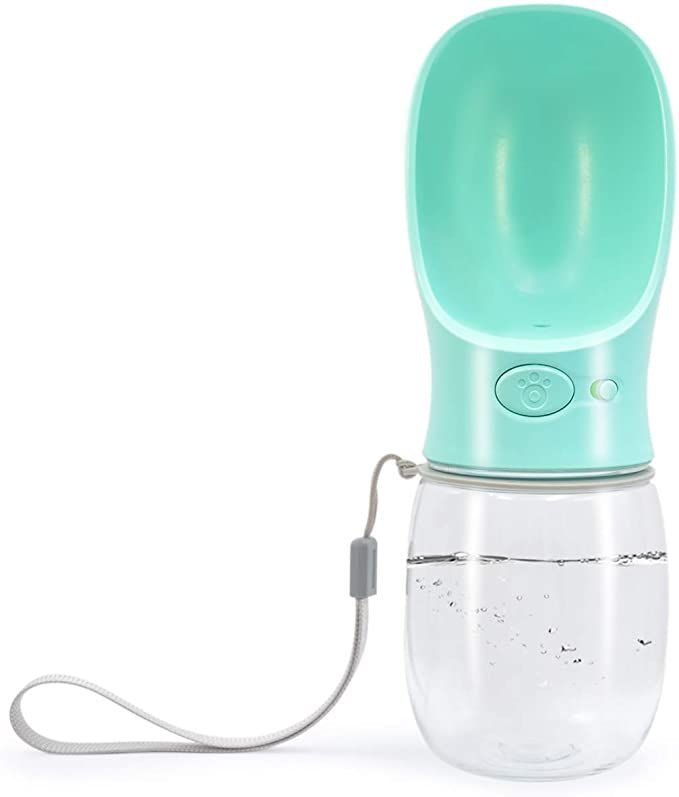 Foodie Puppies Dog Water Bottle, Leak Proof Portable Puppy Water Dispenser Drinking Feeder Pet Care Cup for Outdoor Walking, Hiking, Travel (350ml)