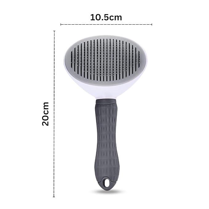 Foodie Puppies Pet Grooming and Cleaning Slicker Brush and Nail Cutter with Filer for Dogs and Cats - (Nail Clipper + Oval Push Slicker) | Gentle Trimmer, Self Clean Brush, Shedding, and Lockable Tool