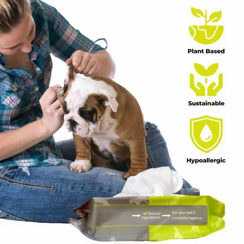 Cature Care by Nature Biodegradable Pet Wipes – Aloe Vera & Neem for Gentle & Effective Cleaning, Natural & Eco-Friendly, 100 Wipes (Pack of 2) for Dogs & Cats