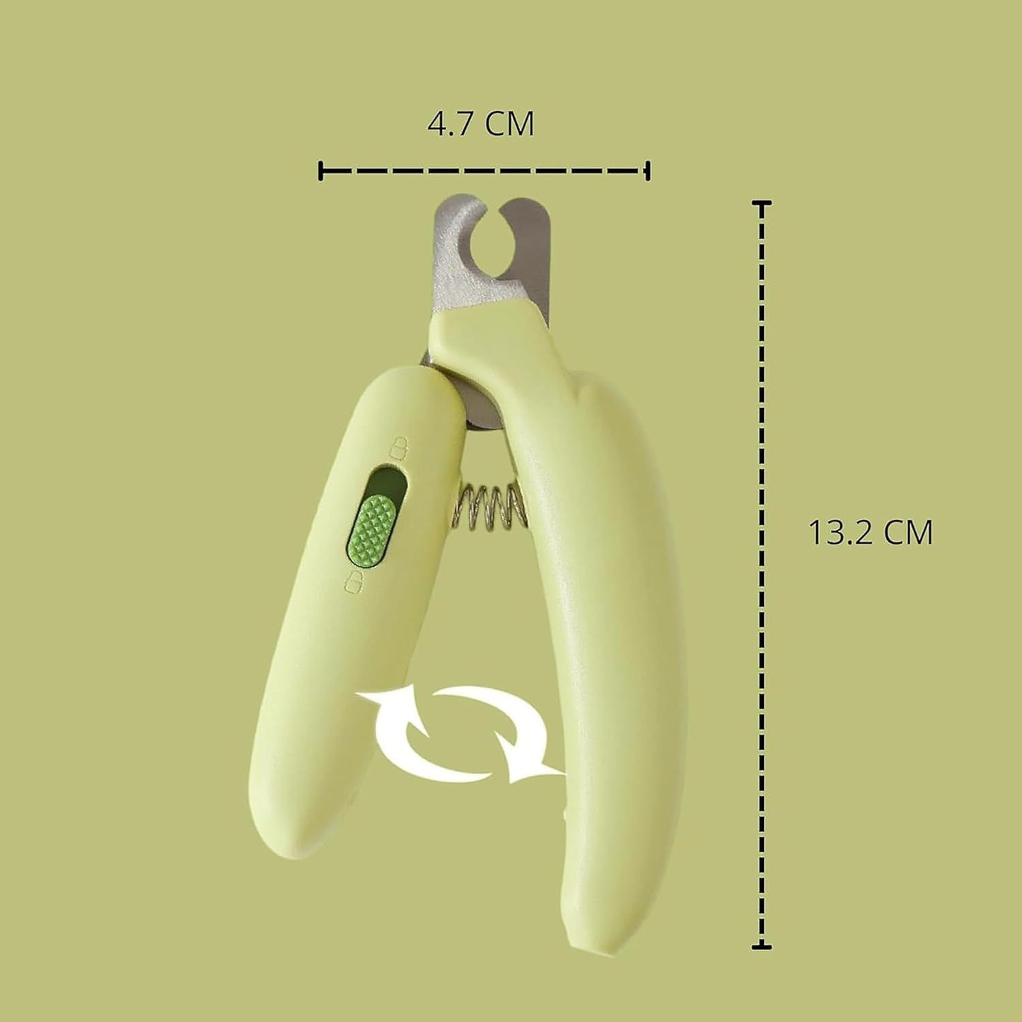 Cature Care by Nature Pet Cat Nail Scissor, Cat Claw Clipper Dog Nail Clipper for Safety Pet Nail Trimmer Accessory, Dog and Cat Paws Grooming Grinding Tool (Color-Green)