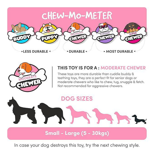 Barkbutler Garry The Giraffe Soft Squeaky Plush Dog Toy, Orange | for Small - Large Dogs (5-30kgs) | Machine Washable | Reinforced Fabric | Non - Toxic | Durable Pet Toy | Cuddle, Train, Chew, Tug