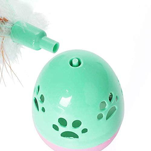 RvPaws Funny Tumbler Toys for Cats Kitties Pets Accessories Pet Toys Funny Tumbler Mice Teaser Feather Stick Toy 1 Piece (Color May Vary)