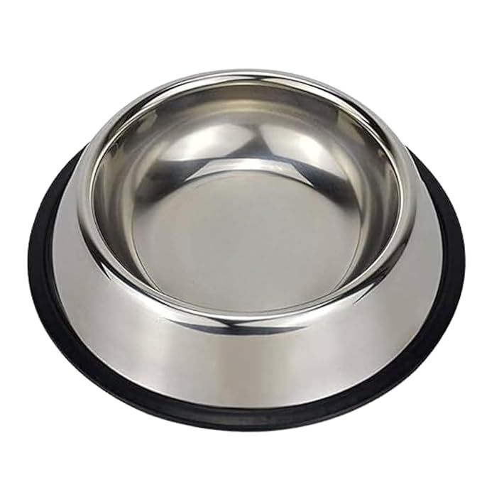 Berlin's Stainless Steel Pet Feeding Bowls for Dogs and Cats | Dry Kibble, Wet Food, Water Bowl | No-Tip, Non Sliding Design | Dishwasher Safe (Pack of 1, 200ml)