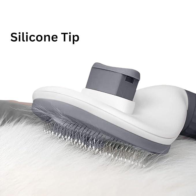 Foodie Puppies Pet Grooming and Cleaning Slicker Brush and Nail Cutter with Filer for Dogs and Cats - (Nail Clipper + Oval Push Slicker) | Gentle Trimmer, Self Clean Brush, Shedding, and Lockable Tool
