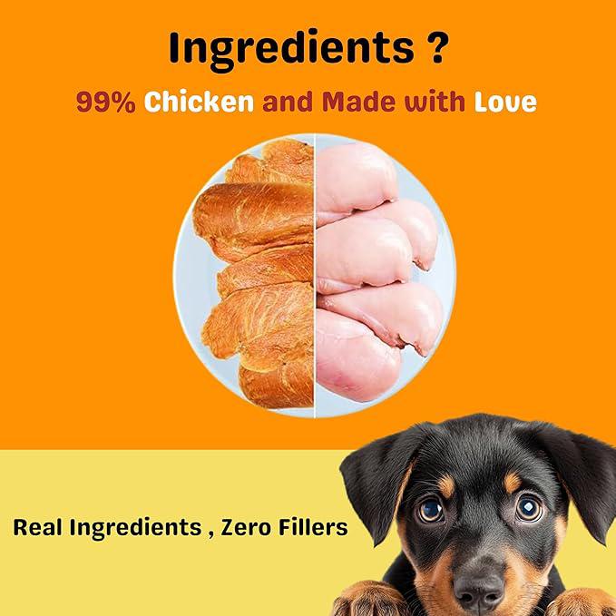 Pet en Care Chicken Jerky Dog Treats, 75gm | Protein Rich | Vitamin Enriched | All Breeds and Sizes