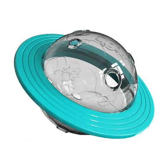 PET FUN Interactive Planet Dispensing Slow Feeder Puzzle | IQ Treat Ball | Food Dispenser & Chew Pet Toy for All Breed Dogs & Cats & Puppies | Encourages Slow Eating & Mental Stimulation