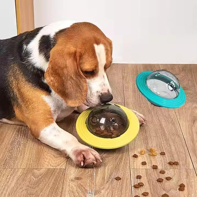PET FUN Interactive Planet Dispensing Slow Feeder Puzzle | IQ Treat Ball | Food Dispenser & Chew Pet Toy for All Breed Dogs & Cats & Puppies | Encourages Slow Eating & Mental Stimulation