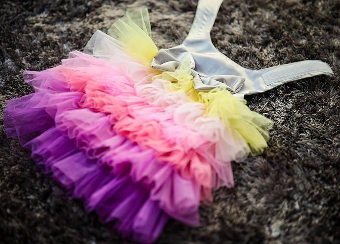 Puptail Dog Dress With Lovely Bow Puppy Dress Pet Apparel Dog Clothes For Small And Large Dogs And Cats (M) - Multicolor