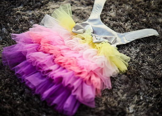 Puptail Dog Dress With Lovely Bow Puppy Dress Pet Apparel Dog Clothes For Small And Large Dogs And Cats (M) - Multicolor