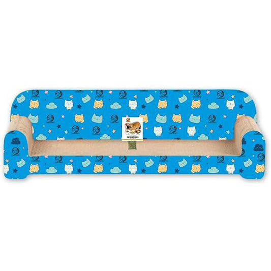 Foodie Puppies Cat Scratcher Pad with Catnip for Cats & Kittens - (Sofa) | Durable Modern Longue Corrugated Cardboard Cat Scratching Board with Couch Design | Furniture Protection, Play & Relaxation