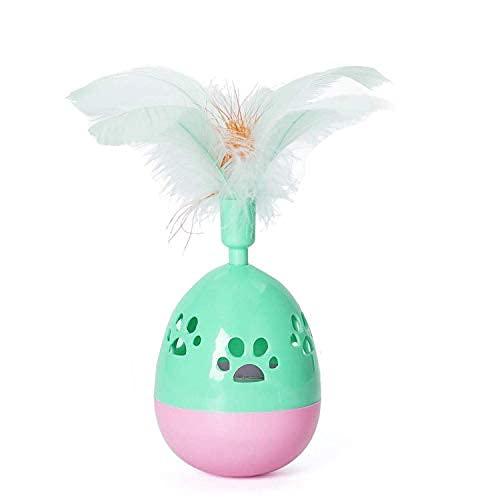 RvPaws Funny Tumbler Toys for Cats Kitties Pets Accessories Pet Toys Funny Tumbler Mice Teaser Feather Stick Toy 1 Piece (Color May Vary)