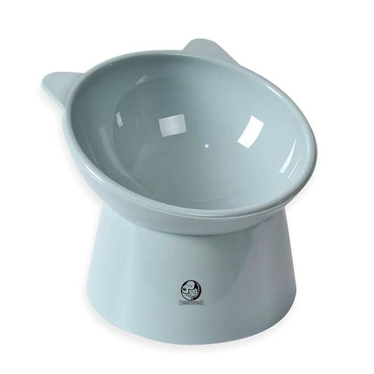 Foodie Puppies Elevated Cat Bowl Feeder Food Water Feeder Bowl for Cats, Kittens &amp; Puppies | Persian Cat Food Bowl Tilted Raised Bowl Anti Vomiting 45° Slanted Bowl, Plastic, 15 X 5.02 X 5 Cm