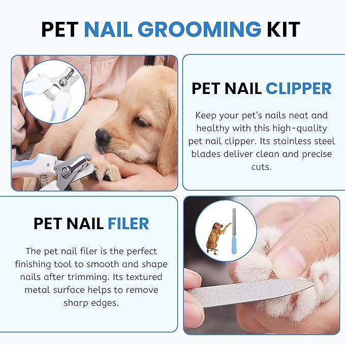 Foodie Puppies Professional Animal Nail Cutter Clipper Trimmer Filer - (Nail Clipper - Large) for Small, Medium, and Large Dogs, Puppies, Cats, and Kittens Claw Grooming Tool Set