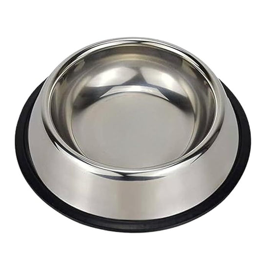 Berlin's Stainless Steel Pet Feeding Bowls for Dogs and Cats | Dry Kibble, Wet Food, Water Bowl | No-Tip, Non Sliding Design | Dishwasher Safe (Pack of 1, 200ml)